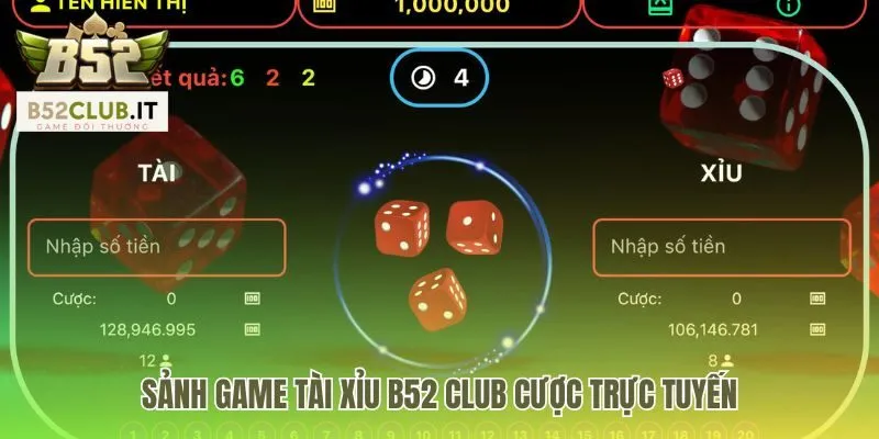 Sảnh game sôi động với kết quả từ ba viên xúc xắc